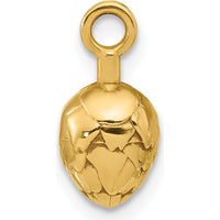 14K Yellow Gold Polished Artichoke Charm Pendant with 3.69mm Bail by Oro Pregiato