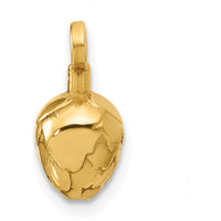 14K Yellow Gold Polished Artichoke Charm Pendant with 3.69mm Bail by Oro Pregiato