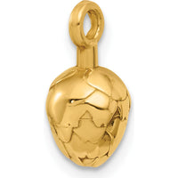 14K Yellow Gold Polished Artichoke Charm Pendant with 3.69mm Bail by Oro Pregiato