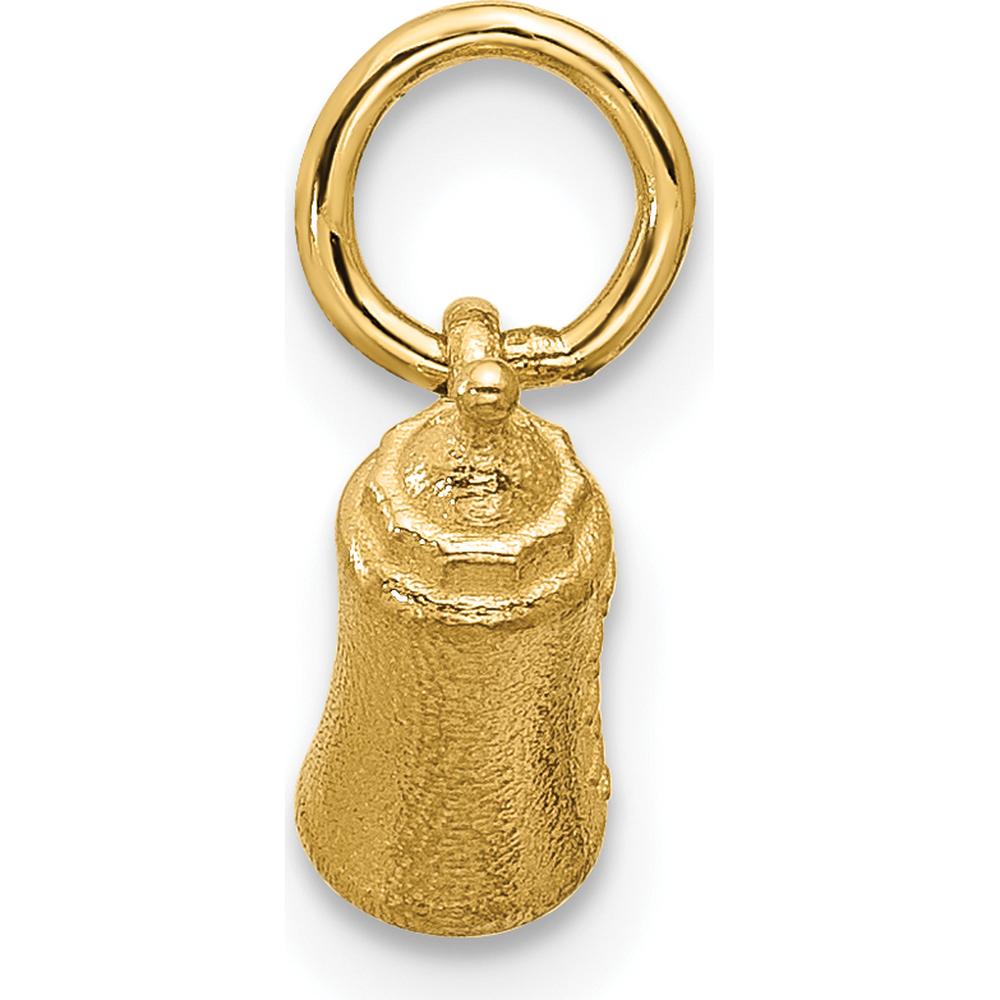 14K Yellow Gold Polished Baby Bottle Pendant - 9mm Length by Oro Pregiato