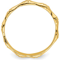 14K Yellow Gold Polished Bamboo Fashion Band Ring by 0