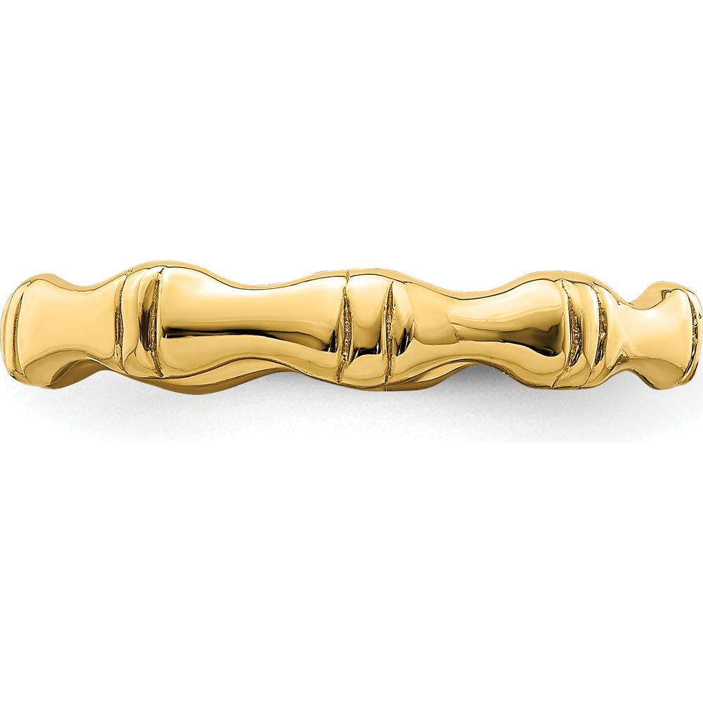 14K Yellow Gold Polished Bamboo Fashion Band Ring by 0