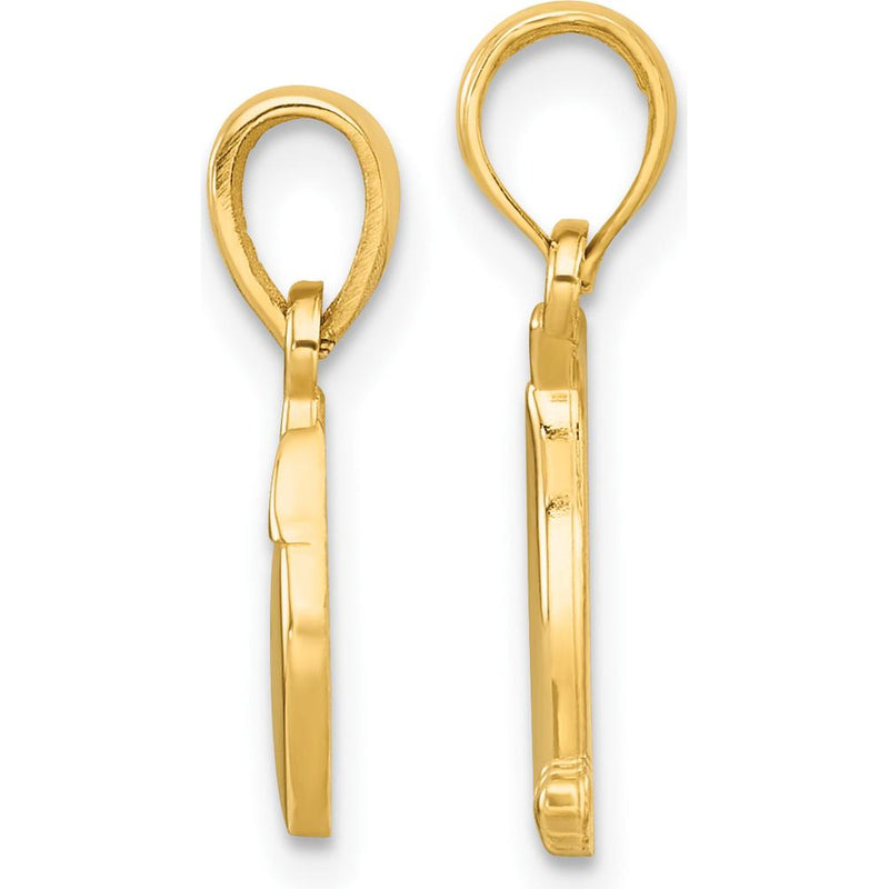 14K Yellow Gold Polished Banana and Apple Themed Pendant Set - Playful Charm Collection by Oro Pregiato