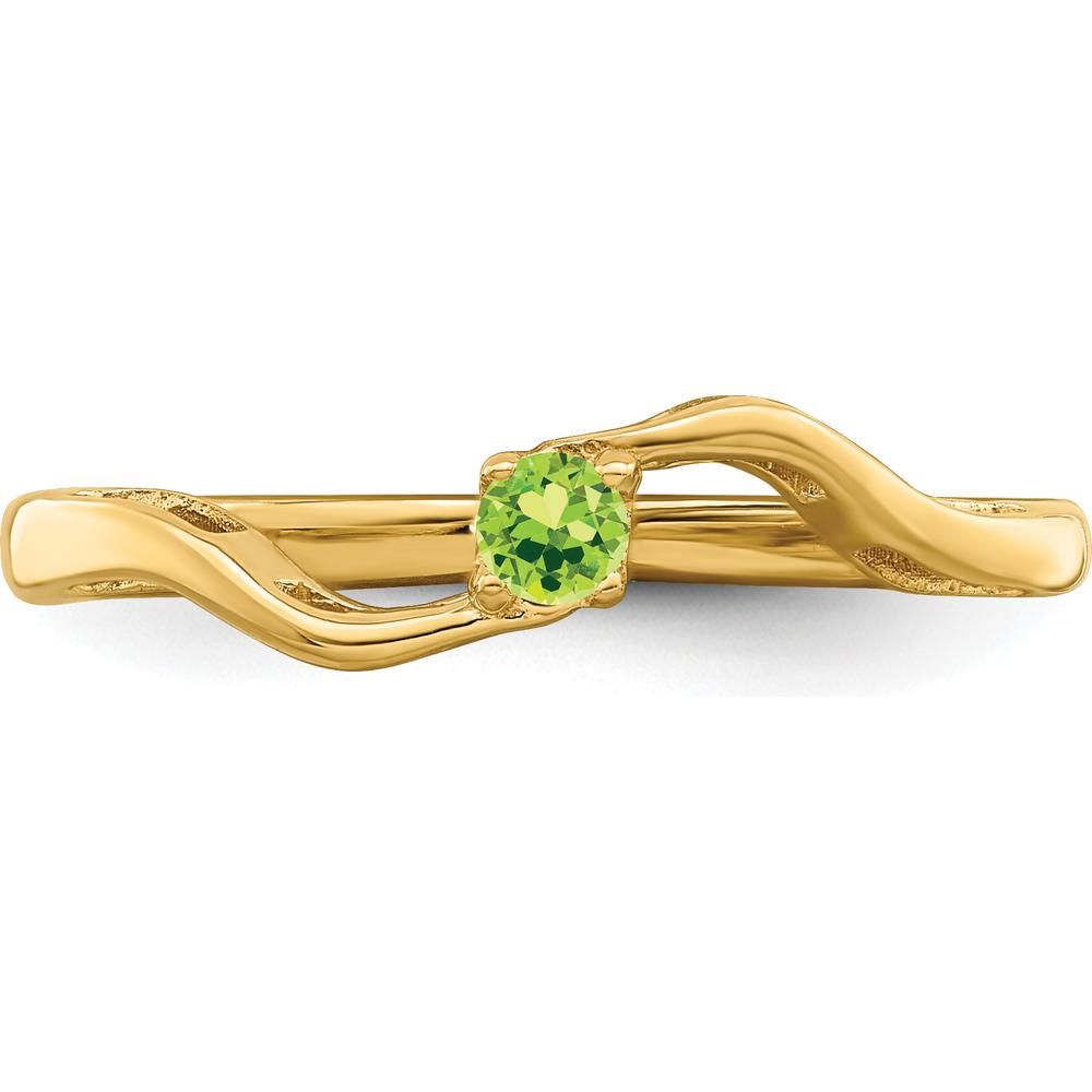 14K Yellow Gold Polished Band Ring Mounting for Family & Mother's Jewelry - Customizable for Personal Stones by Monteluci Fine Jewelry