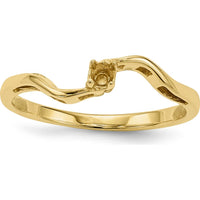 14K Yellow Gold Polished Band Ring Mounting for Family & Mother's Jewelry - Customizable for Personal Stones by Monteluci Fine Jewelry