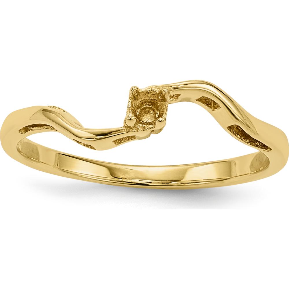 14K Yellow Gold Polished Band Ring Mounting for Family & Mother's Jewelry - Customizable for Personal Stones by Monteluci Fine Jewelry