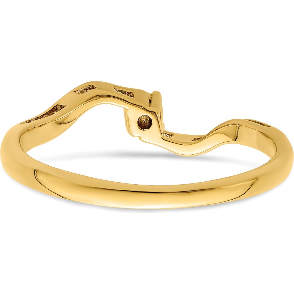 14K Yellow Gold Polished Band Ring Mounting for Family & Mother's Jewelry - Customizable for Personal Stones by Monteluci Fine Jewelry