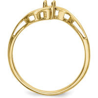 14K Yellow Gold Polished Band Ring Mounting for Family & Mother's Jewelry - Customizable for Personal Stones by Monteluci Fine Jewelry