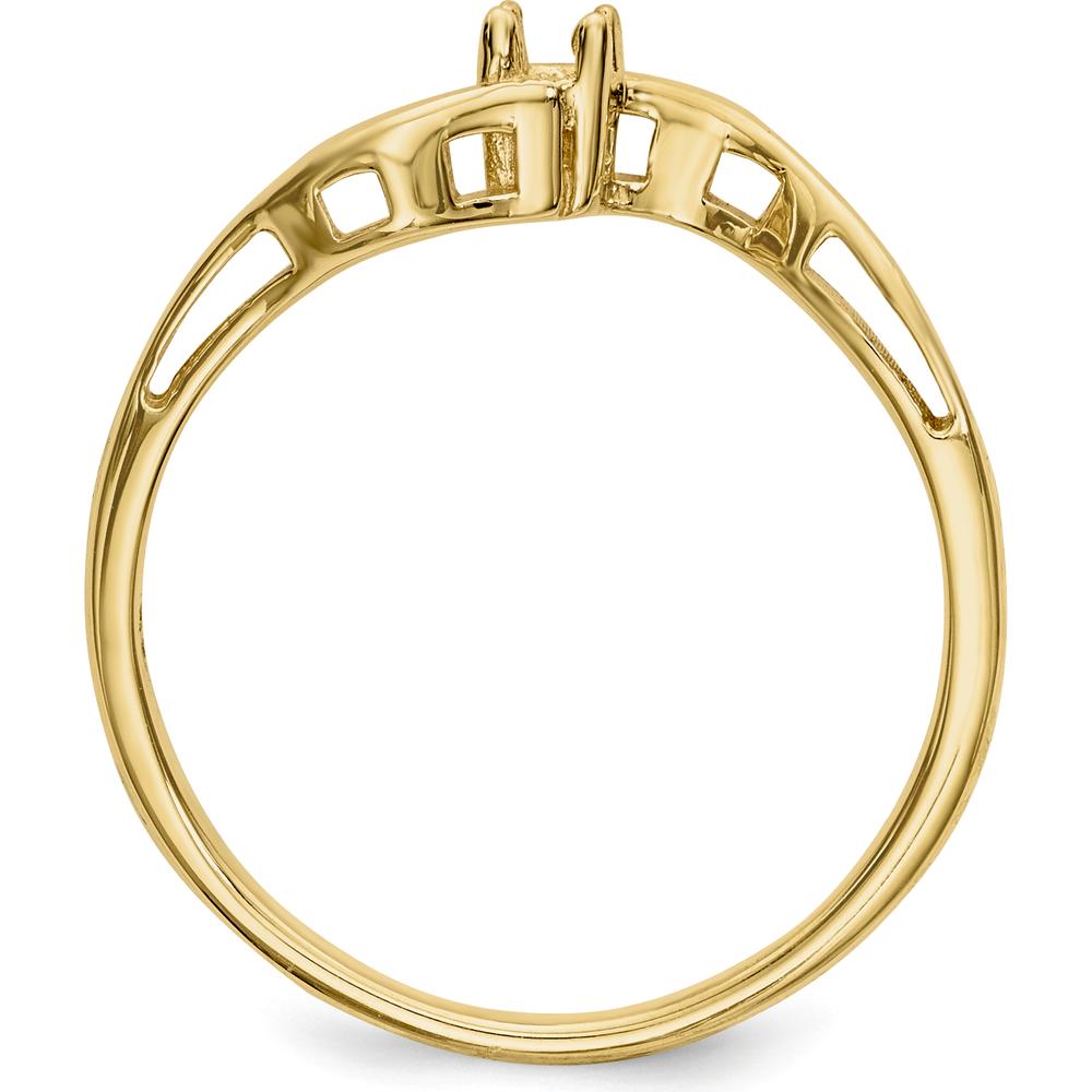 14K Yellow Gold Polished Band Ring Mounting for Family & Mother's Jewelry - Customizable for Personal Stones by Monteluci Fine Jewelry