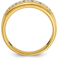 14K Yellow Gold Polished Band with 1/2 Carat AA Quality Round Diamonds by IBGoodman
