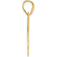 14K Yellow Gold Polished Block Number 23 Pendant - Laser Cut Design by Oro Pregiato