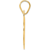 14K Yellow Gold Polished Block Number 88 Pendant by Oro Pregiato