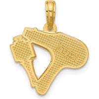 14K Yellow Gold Polished Blow Dryer and Curl Brush Pendant by Oro Pregiato