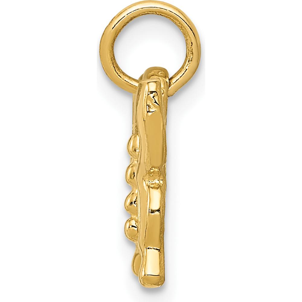 14K Yellow Gold Polished Butterfly Charm Pendant - 14mm Length x 15mm Width by Oro Pregiato