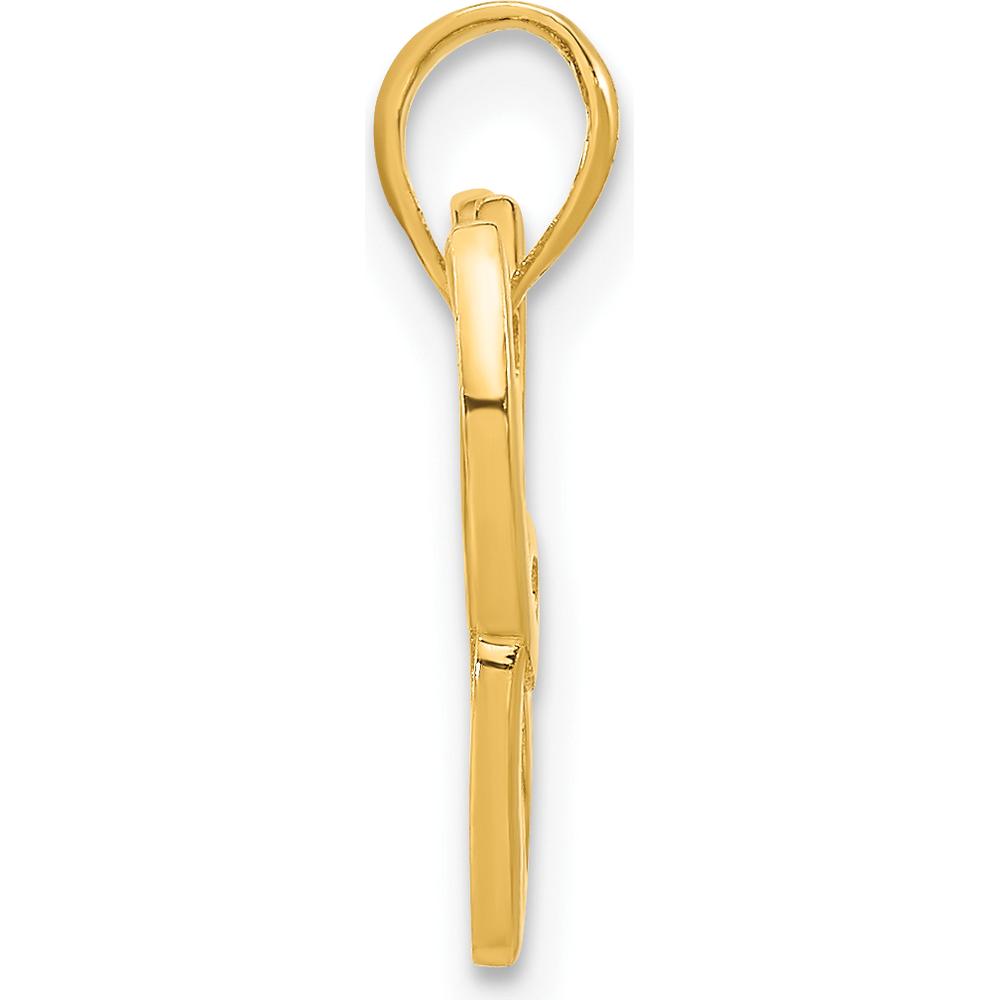14K Yellow Gold Polished Butterfly Pendant - 16.9mm Length, 18.1mm Width by Oro Pregiato