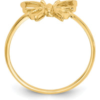 14K Yellow Gold Polished Butterfly Themed Ring by Oro Pregiato