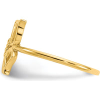 14K Yellow Gold Polished Butterfly Themed Ring by Oro Pregiato
