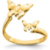 14K Yellow Gold Polished Butterfly Toe Ring by Oro Pregiato