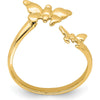 14K Yellow Gold Polished Butterfly Toe Ring by Oro Pregiato