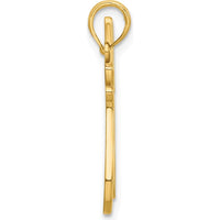 14K Yellow Gold Polished Cat Reaching Pendant - 25mm Length by Oro Pregiato