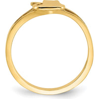 14K Yellow Gold Polished Cat Ring - Whimsical Animal Motif by 0