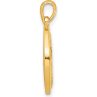 14K Yellow Gold Polished Celtic Knot Hexagon Pendant - 23.35mm Length by Oro Pregiato