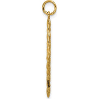 14K Yellow Gold Polished Celtic Knot Pendant - Hollow Design with Open Back by Oro Pregiato