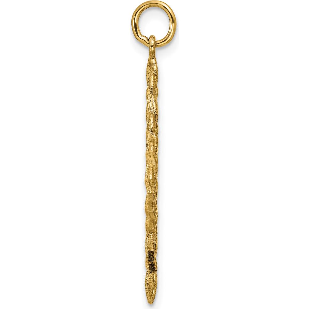14K Yellow Gold Polished Celtic Knot Pendant - Hollow Design with Open Back by Oro Pregiato