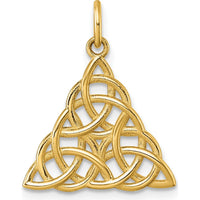 14K Yellow Gold Polished Celtic Knot Pendant - Timeless Interwoven Design by Oro Pregiato