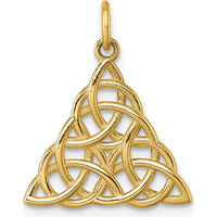 14K Yellow Gold Polished Celtic Knot Pendant - Timeless Interwoven Design by Oro Pregiato