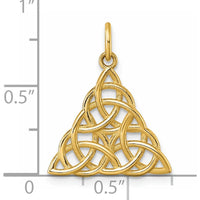 14K Yellow Gold Polished Celtic Knot Pendant - Timeless Interwoven Design by Oro Pregiato