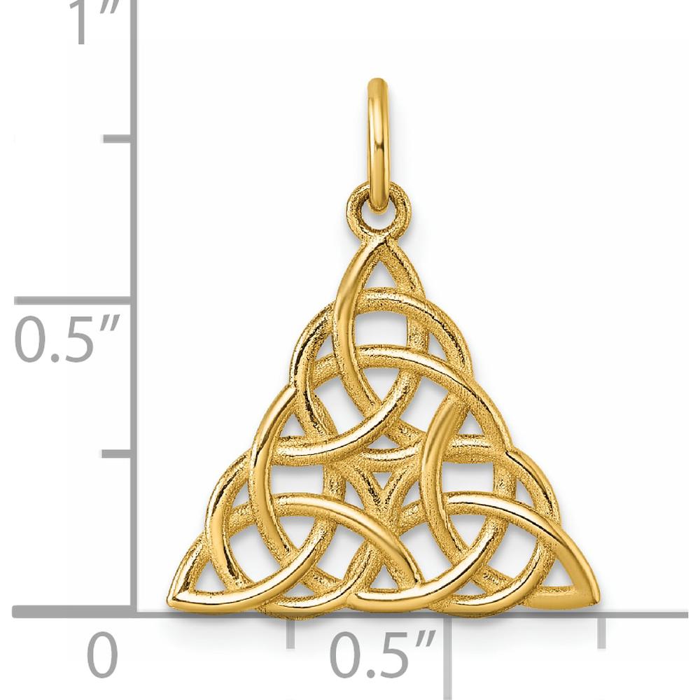 14K Yellow Gold Polished Celtic Knot Pendant - Timeless Interwoven Design by Oro Pregiato