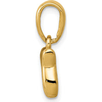 14K Yellow Gold Polished Chai Pendant - 18mm Length, 13mm Width by Oro Pregiato