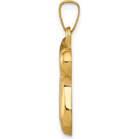 14K Yellow Gold Polished Chai Pendant - 24mm Length by Oro Pregiato