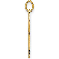 14K Yellow Gold Polished Chai Symbol Pendant - Timeless Spiritual Charm by Oro Pregiato