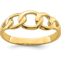 14K Yellow Gold Polished Chain Link Fashion Ring by 0