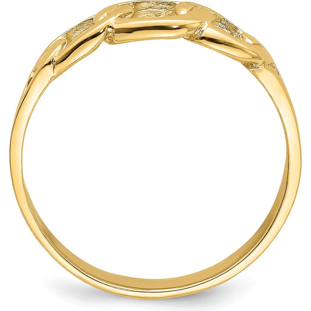 14K Yellow Gold Polished Chain Link Fashion Ring by 0