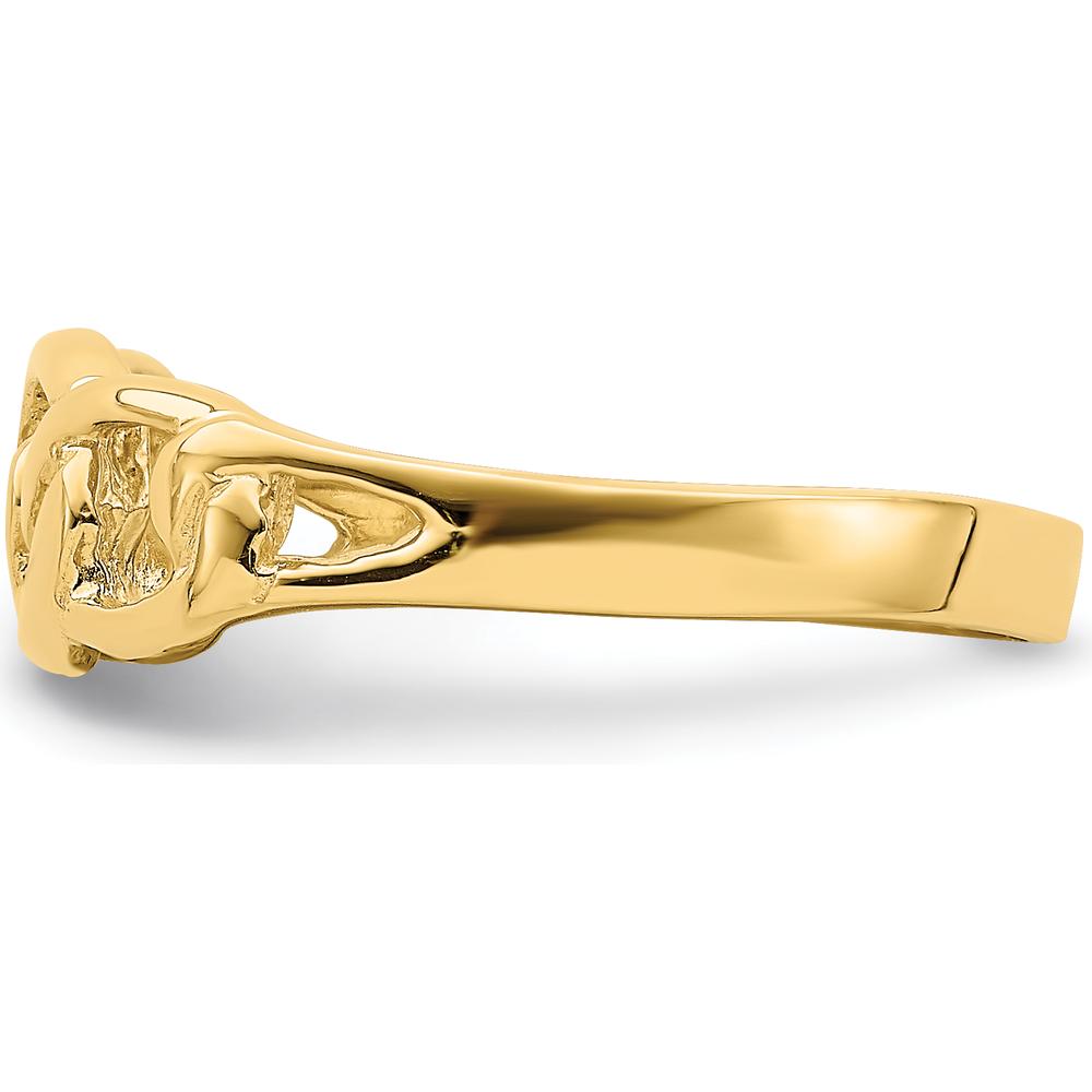 14K Yellow Gold Polished Chain Link Fashion Ring by 0