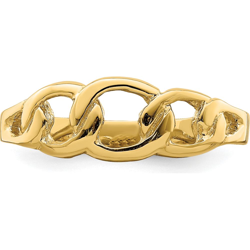 14K Yellow Gold Polished Chain Link Fashion Ring by 0