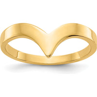 14K Yellow Gold Polished Chevron Fashion Ring by Oro Pregiato