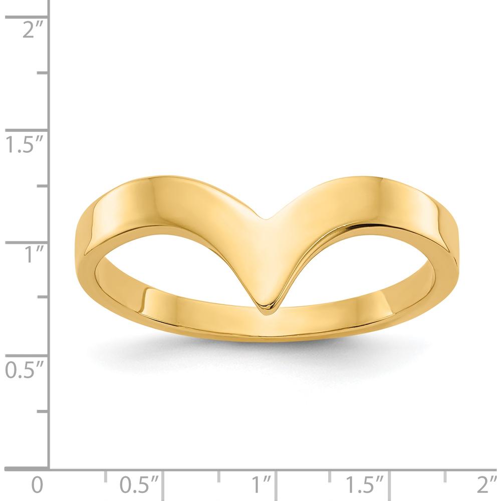 14K Yellow Gold Polished Chevron Fashion Ring by Oro Pregiato