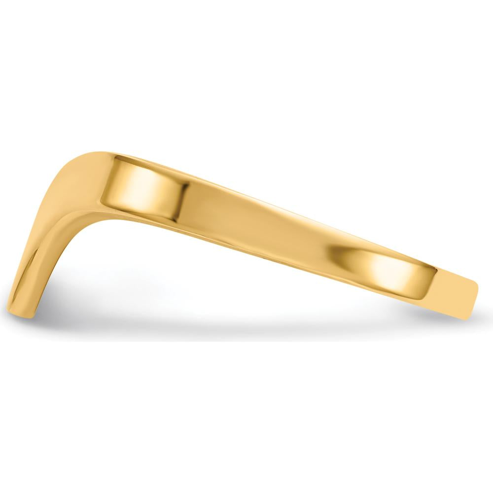 14K Yellow Gold Polished Chevron Fashion Ring by Oro Pregiato