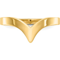 14K Yellow Gold Polished Chevron Fashion Ring by Oro Pregiato