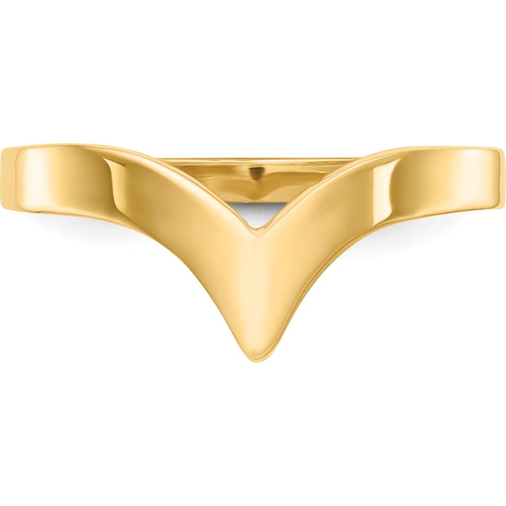 14K Yellow Gold Polished Chevron Fashion Ring by Oro Pregiato