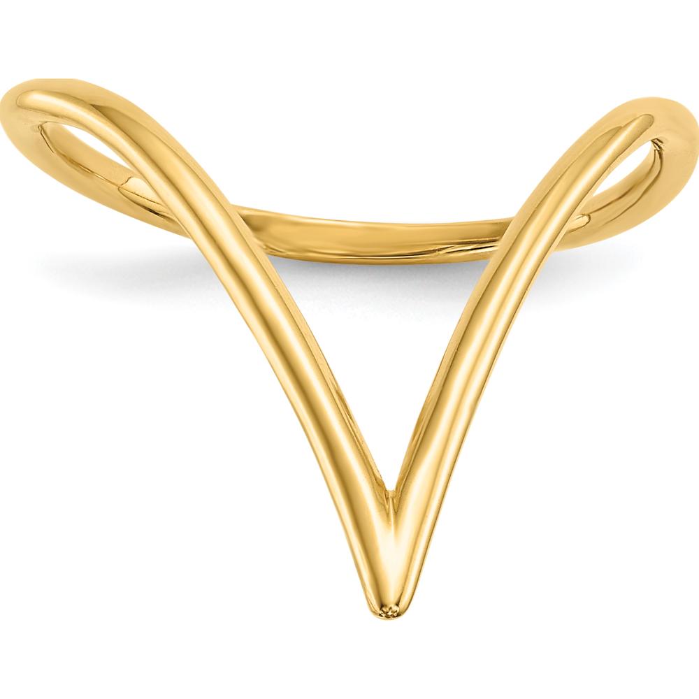 14K Yellow Gold Polished Chevron Shaped Fashion Ring by 0