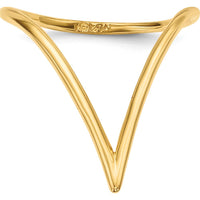 14K Yellow Gold Polished Chevron Shaped Fashion Ring by 0