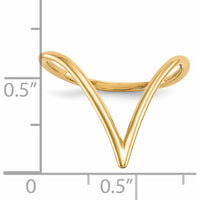 14K Yellow Gold Polished Chevron Shaped Fashion Ring by 0