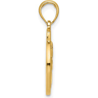 14K Yellow Gold Polished Christmas Tree Pendant Ornament by Oro Pregiato
