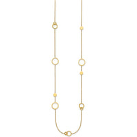14K Yellow Gold Polished Circle and Chain Pattern 25.5" Necklace by 0