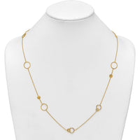 14K Yellow Gold Polished Circle and Chain Pattern 25.5" Necklace by 0